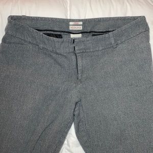 Merona stretch heathered grey crop work pants 16